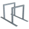 Bicycle rack - row arrangement | lean-on hoop made of steel tube 60 x 60 mm | hot-dip galvanized | for 2 bicycles